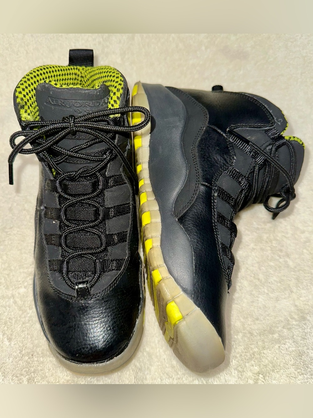 Nike Air Jordan 10 Retro GS Venom Green Black 310806-033 Size 5.5Y Womens 7